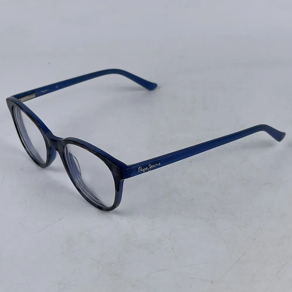 Pepe Gecko PJ 3285 Women Eyeglasses Frame Black Blue Plastic Full‎ Rim 48-19-140